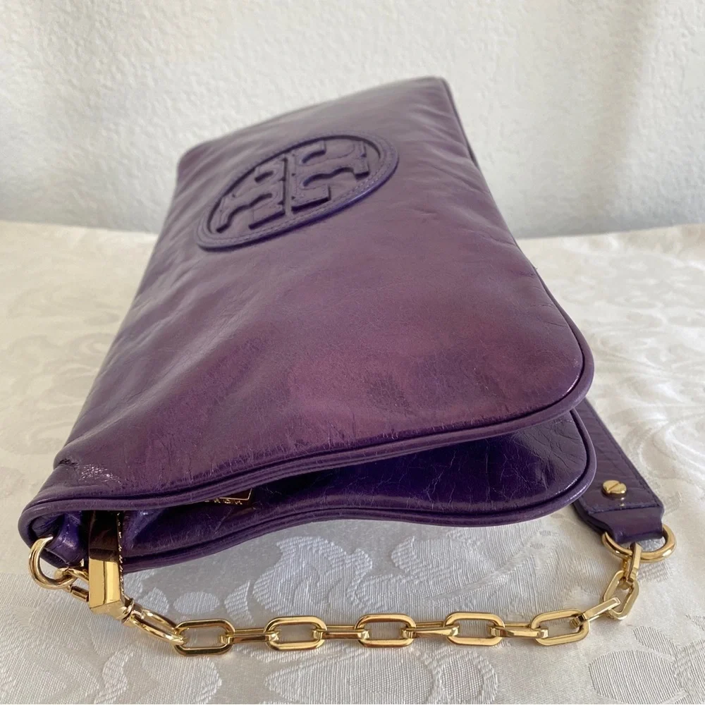 Tory Burch purple reva convertible bag